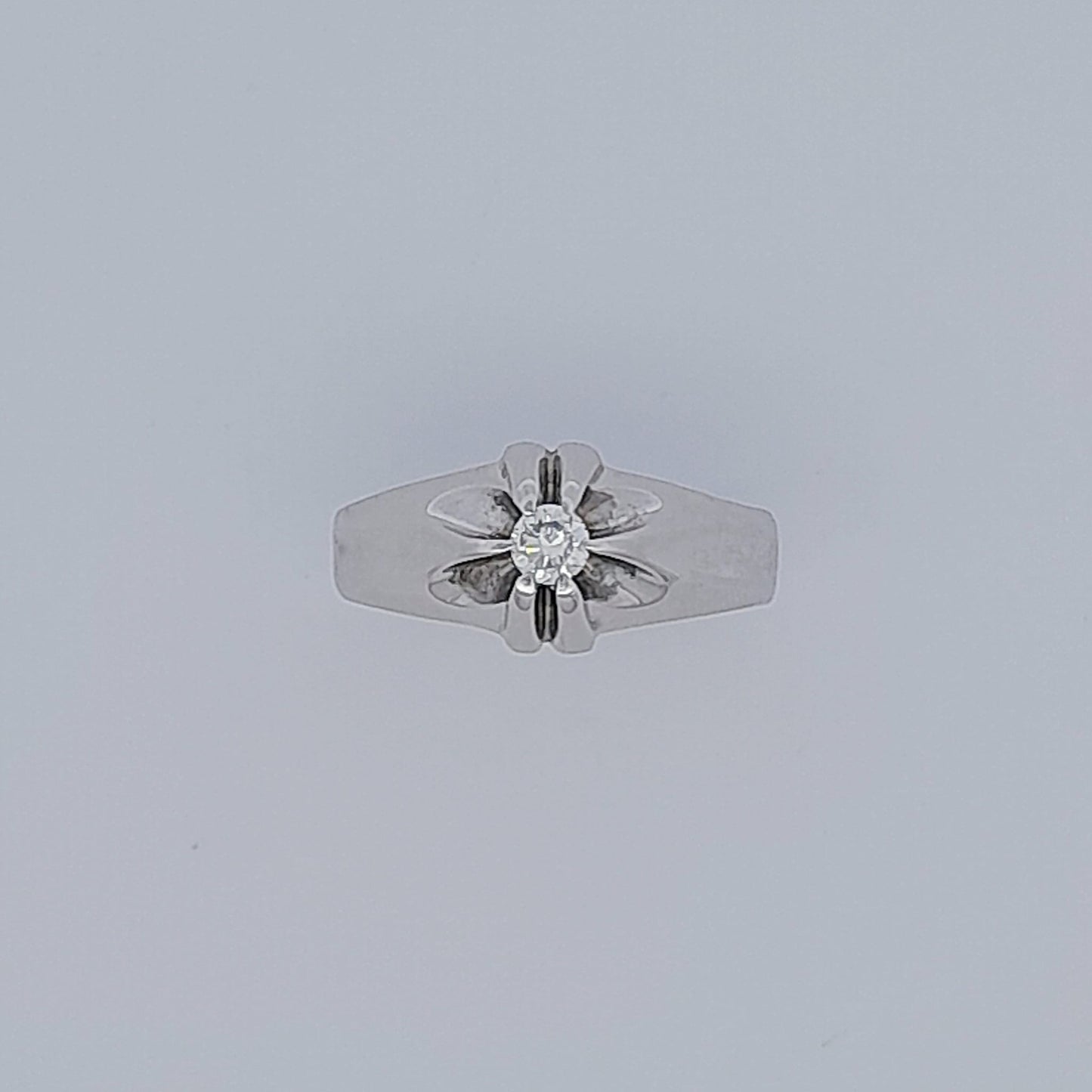 Anello da uomo in oro con Diamante centrale