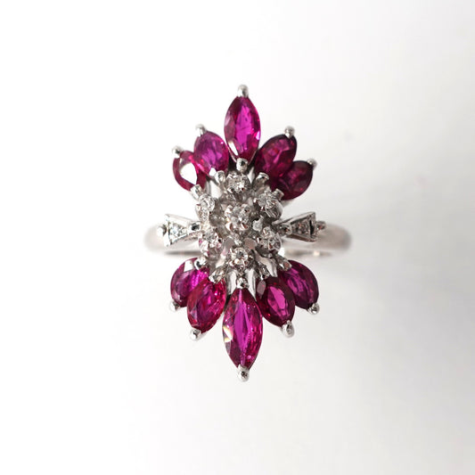 Anello con rubini e diamanti