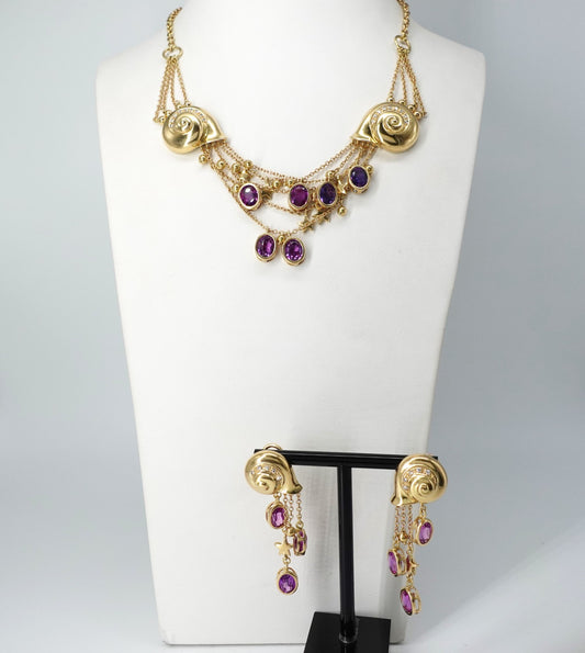 Parure girocollo e orecchini