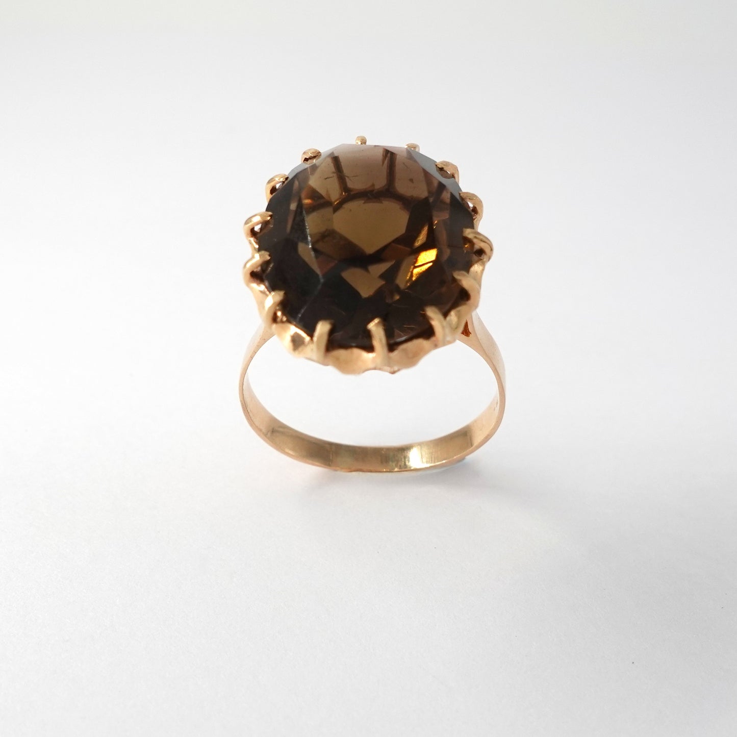 Anello con Topazio Fumé