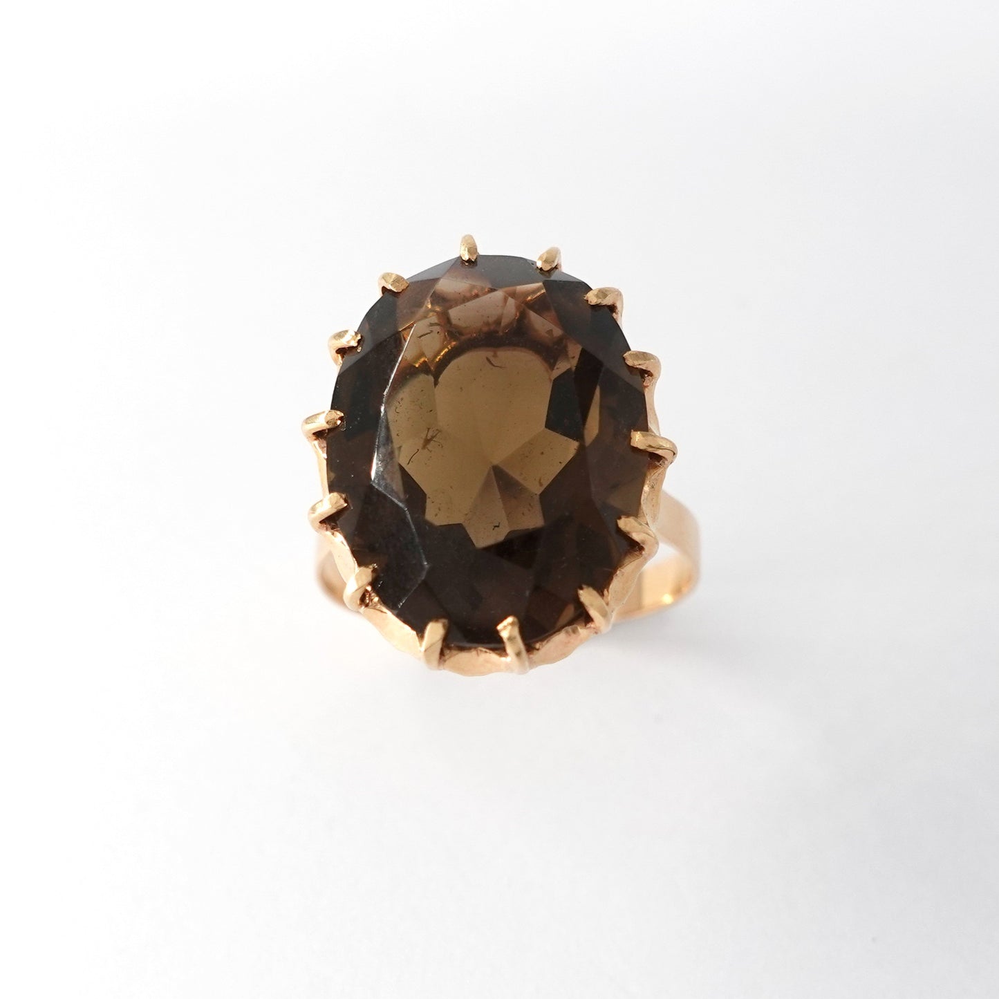 Anello con Topazio Fumé