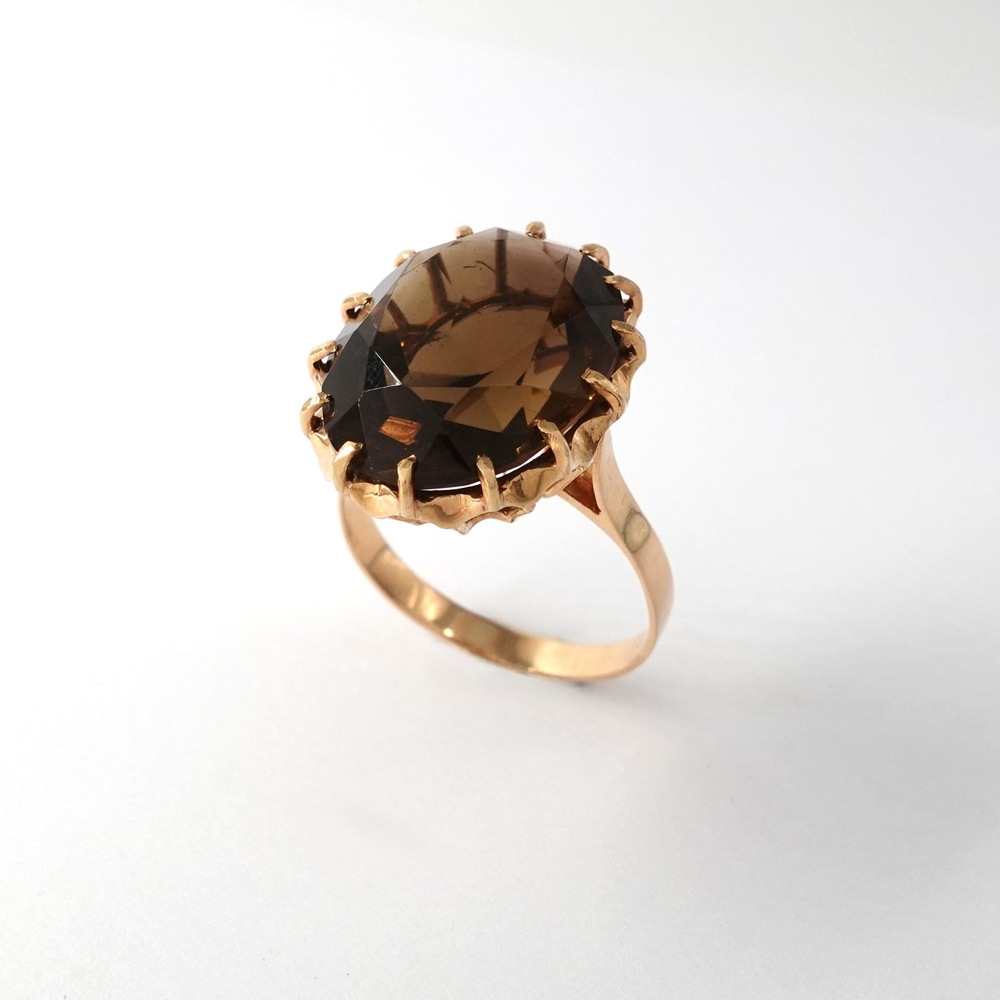 Anello con Topazio Fumé
