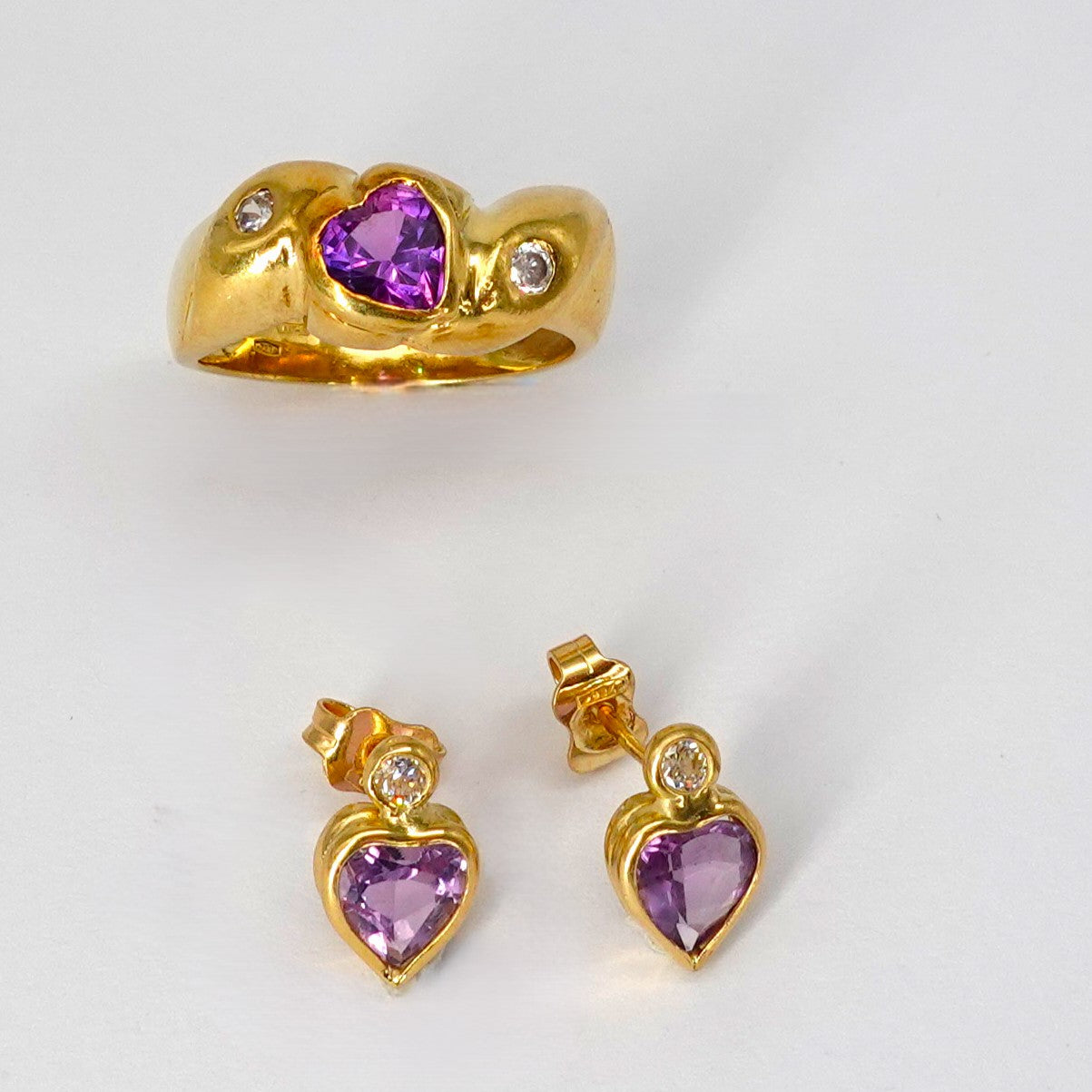 Parure anello e orecchini