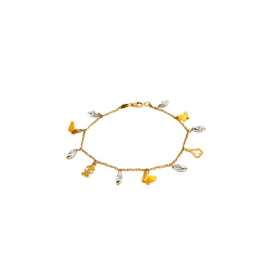 Bracciale con charms in oro