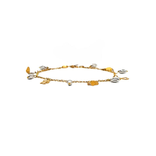 Bracciale con charms in oro