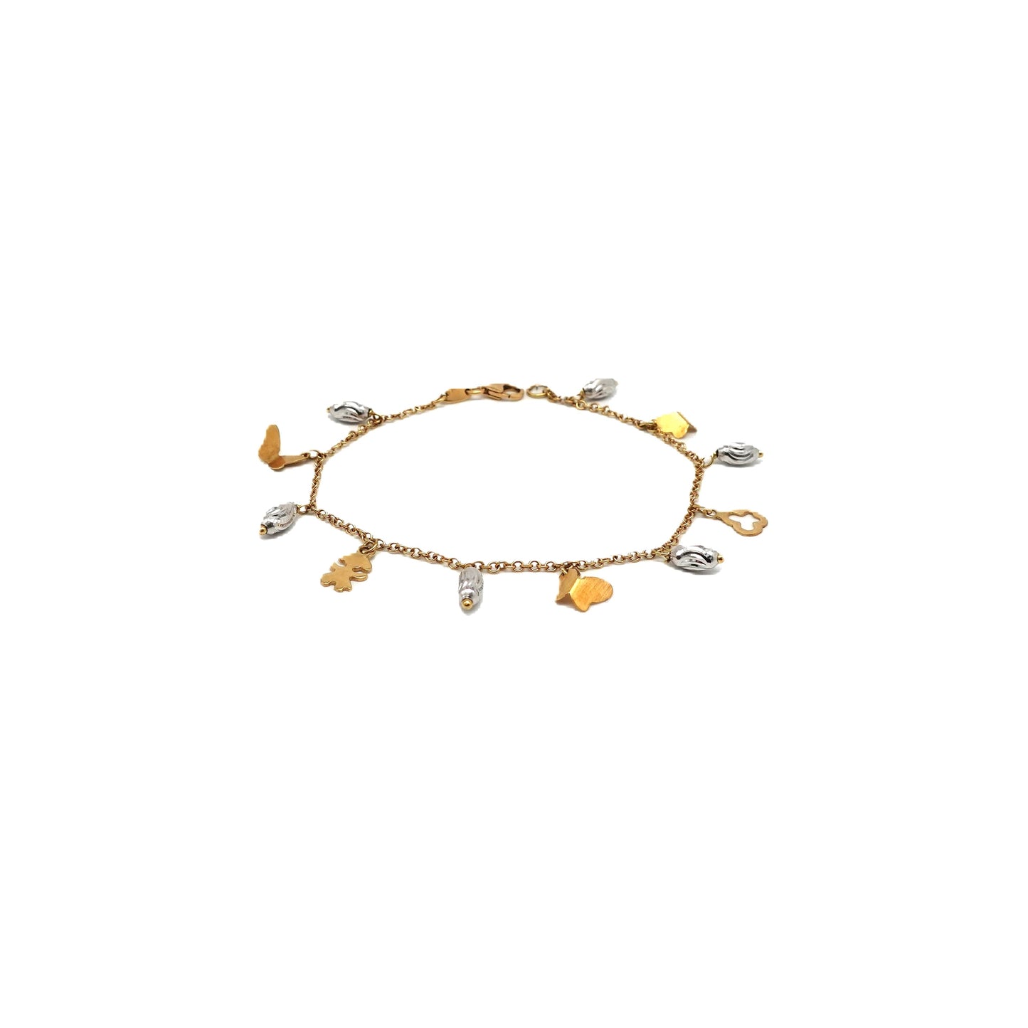 Bracciale con charms in oro