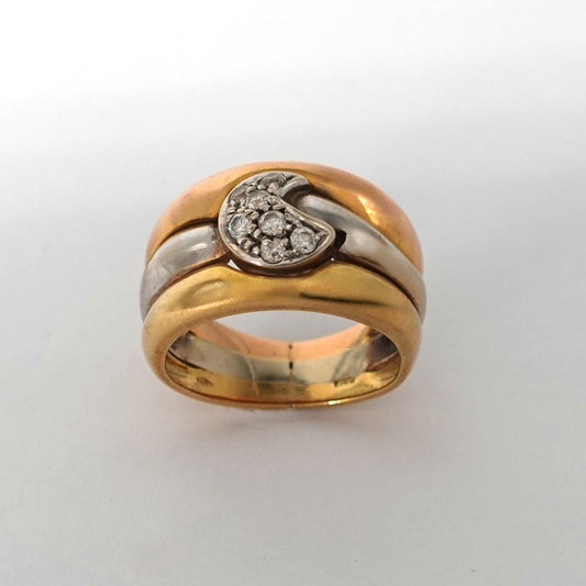 Anello tre colori a fascia