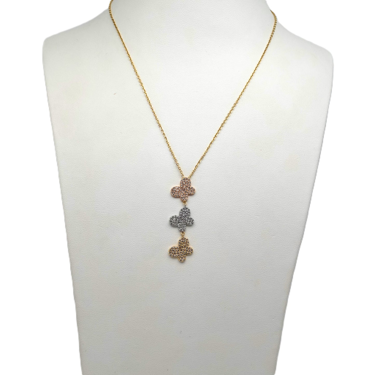 Collana con farfalle in oro