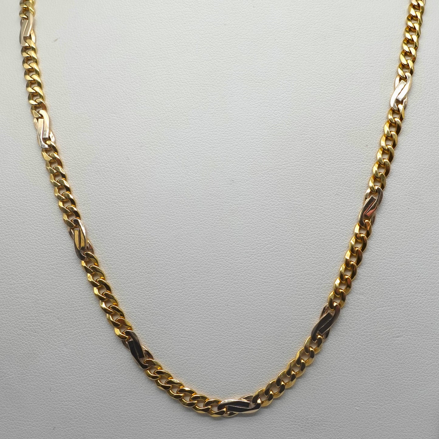 Collana in oro giallo e bianco