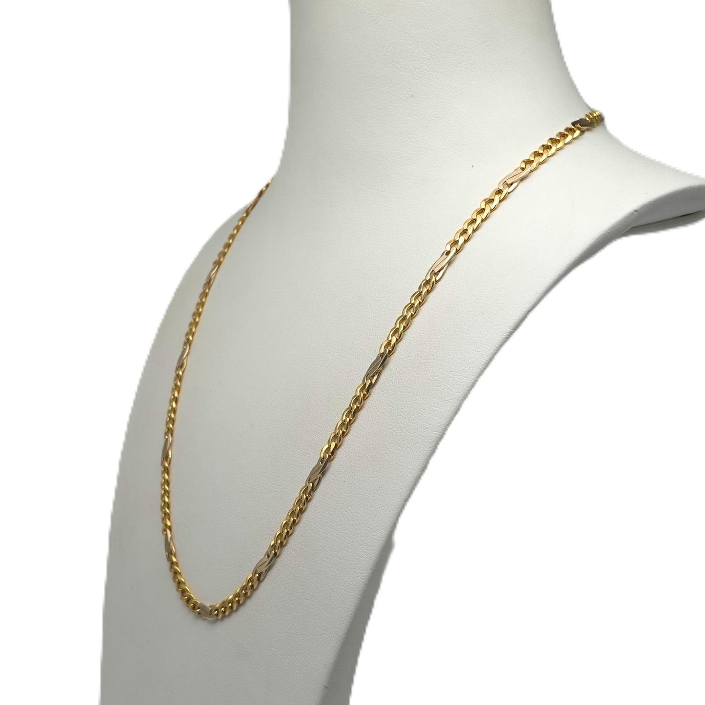 Collana in oro giallo e bianco