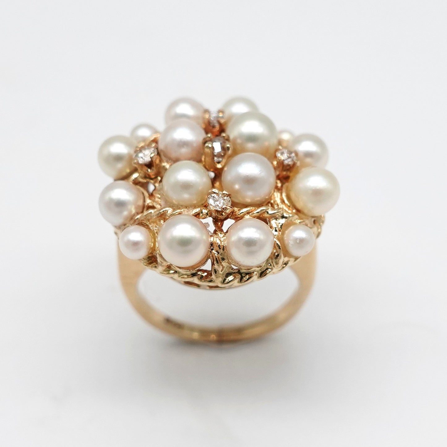 Anello Chevalier con Perle