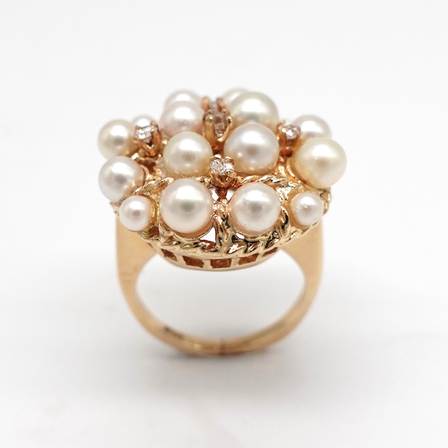 Anello Chevalier con Perle