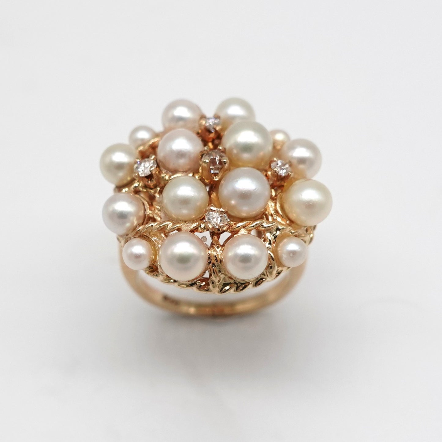 Anello Chevalier con Perle