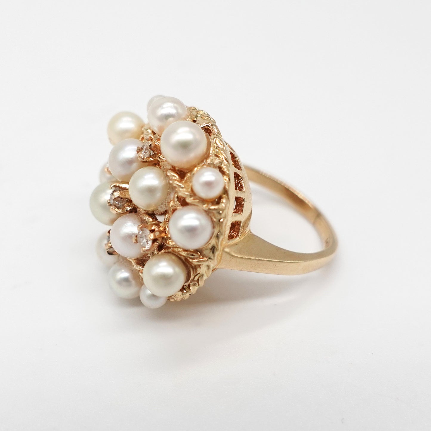 Anello Chevalier con Perle
