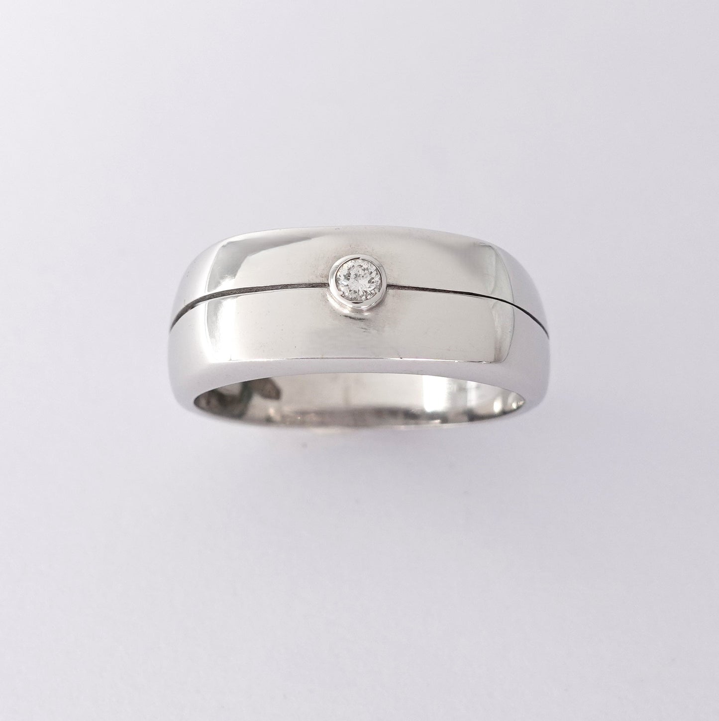 ﻿Anello da uomo in oro bianco