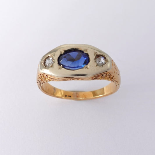 Anello Vintage da uomo in oro