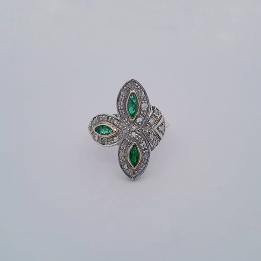 Anello Vintage con Smeraldi