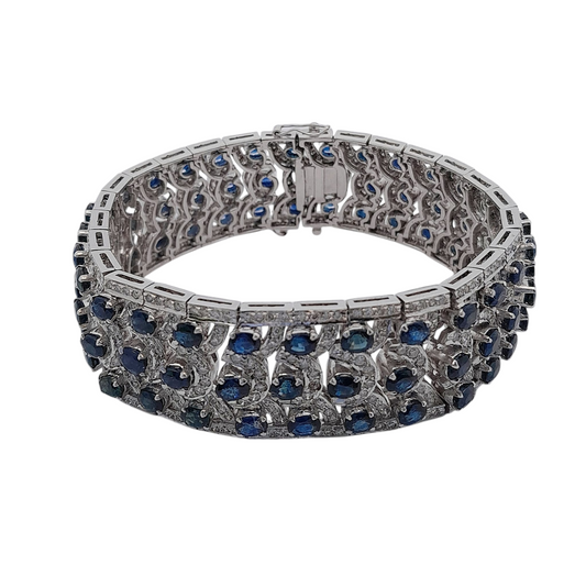 Bracciale Diamanti e Zaffiri