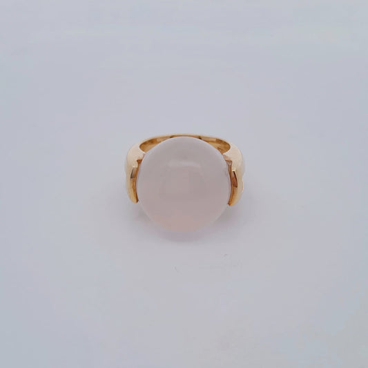 Anello in oro con quarzo