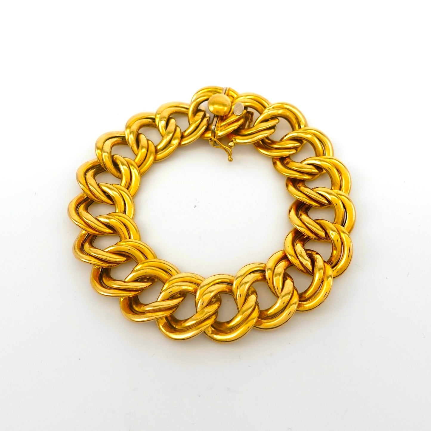 Bracciale a maglia doppia in oro giallo