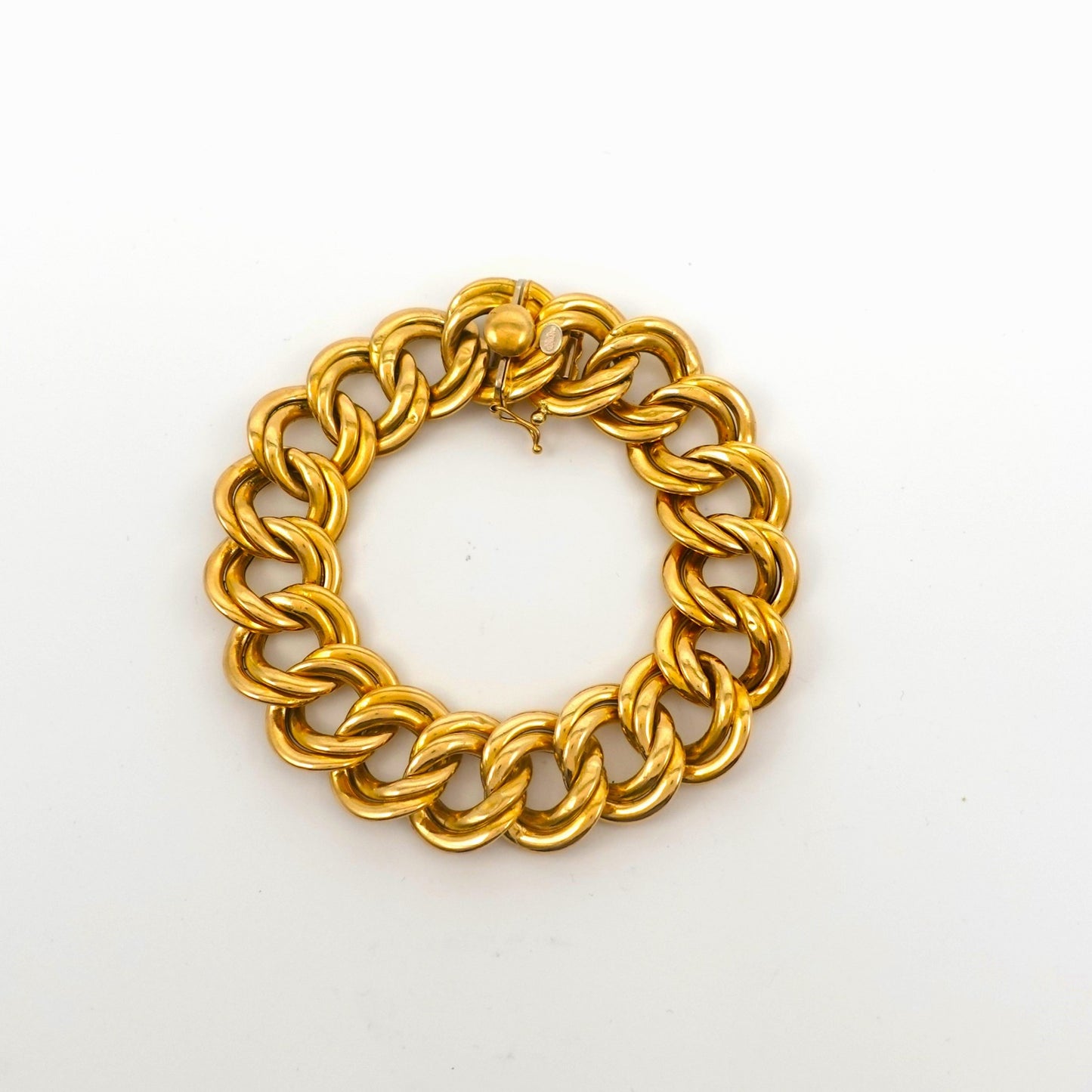 Bracciale a maglia doppia in oro giallo