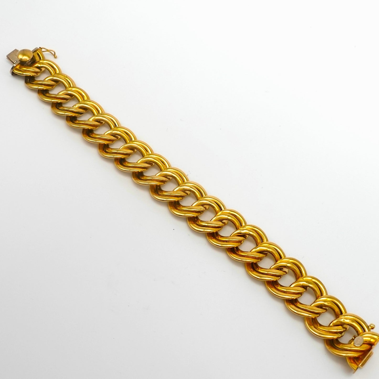 Bracciale a maglia doppia in oro giallo