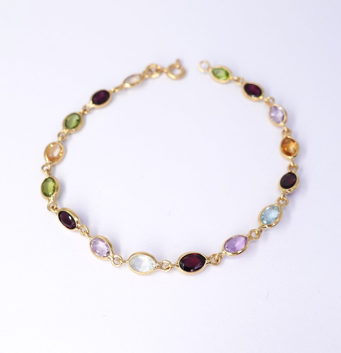 Parure collana e bracciale   con tormaline
