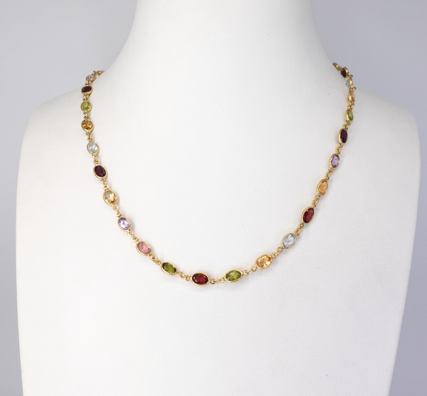Parure collana e bracciale   con tormaline