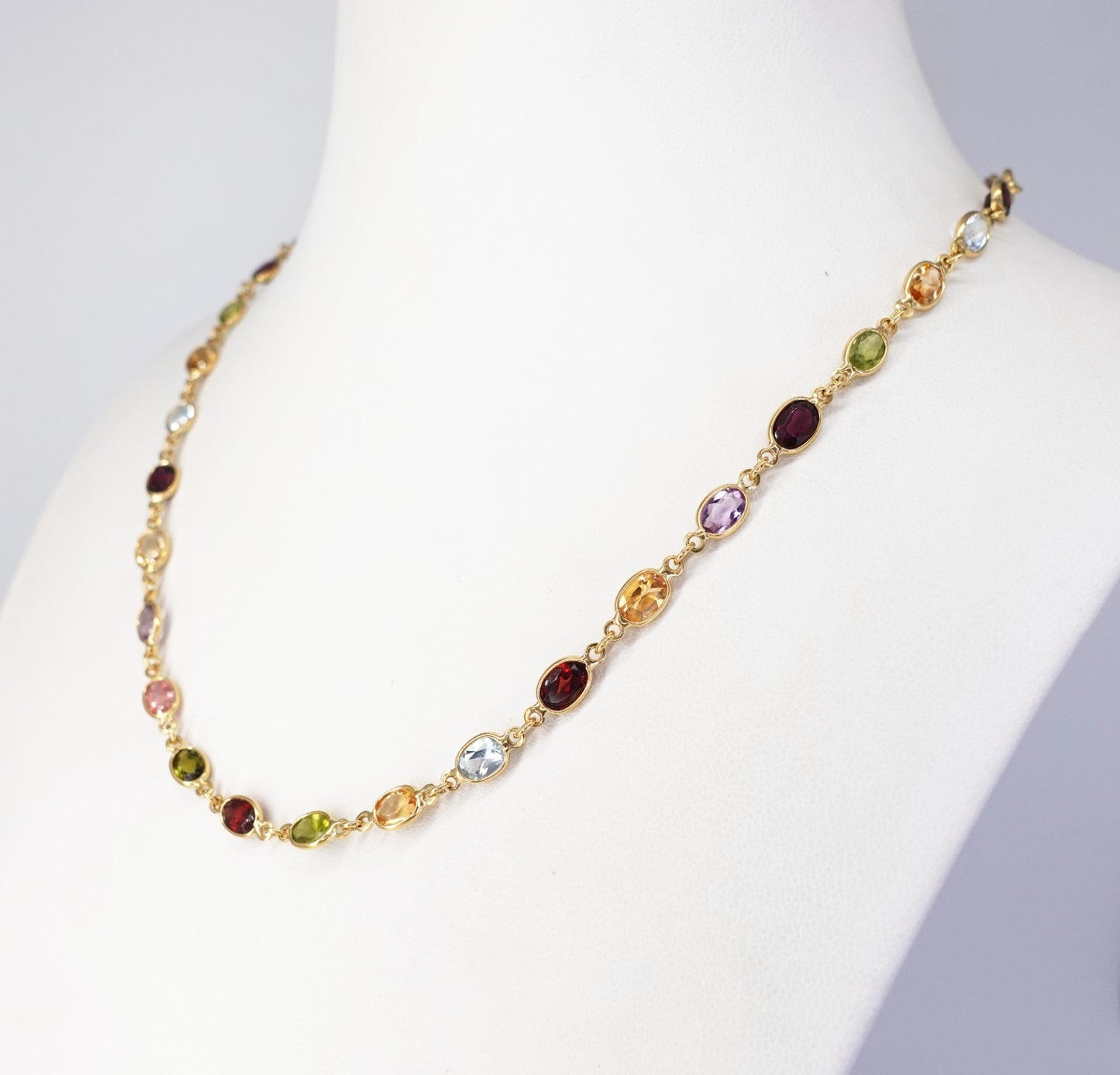 Parure collana e bracciale   con tormaline