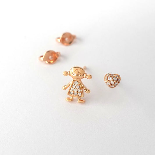 Orecchini Bimba e Cuore