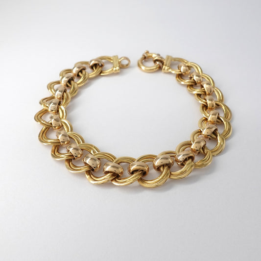 Bracciale ad anelli a maglia piatta