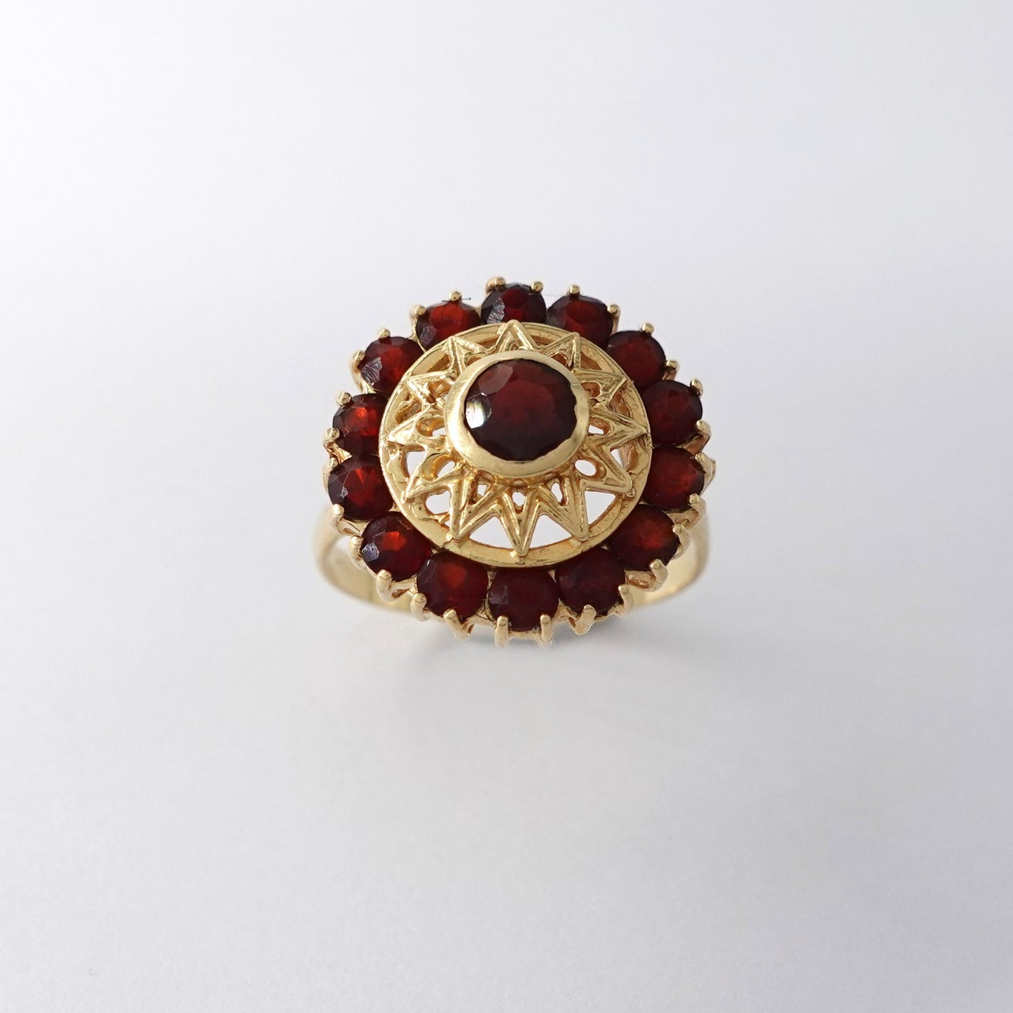 Parure in oro e granati