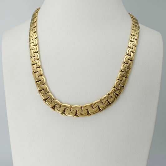 Collana a maglia curva piatta