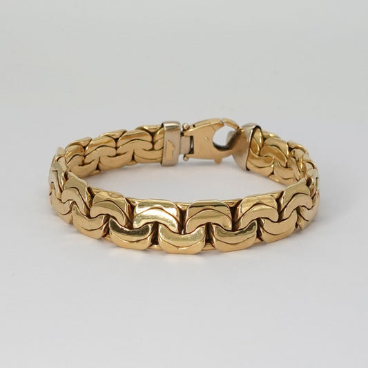 Braccialetto a maglia curva piatta