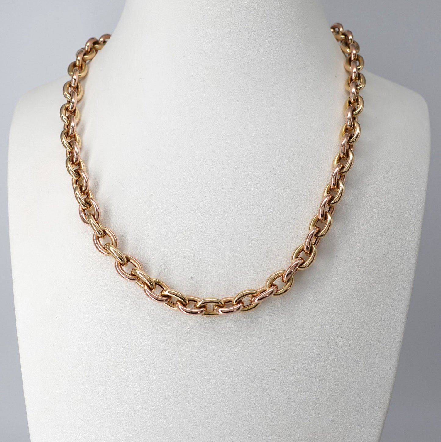 Collana in oro giallo e rosè