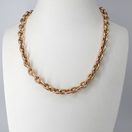 Collana in oro giallo e rosè