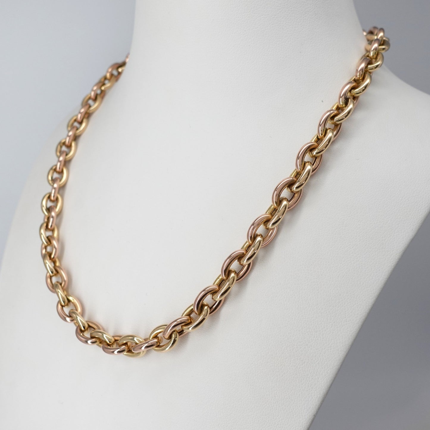 Collana in oro giallo e rosè