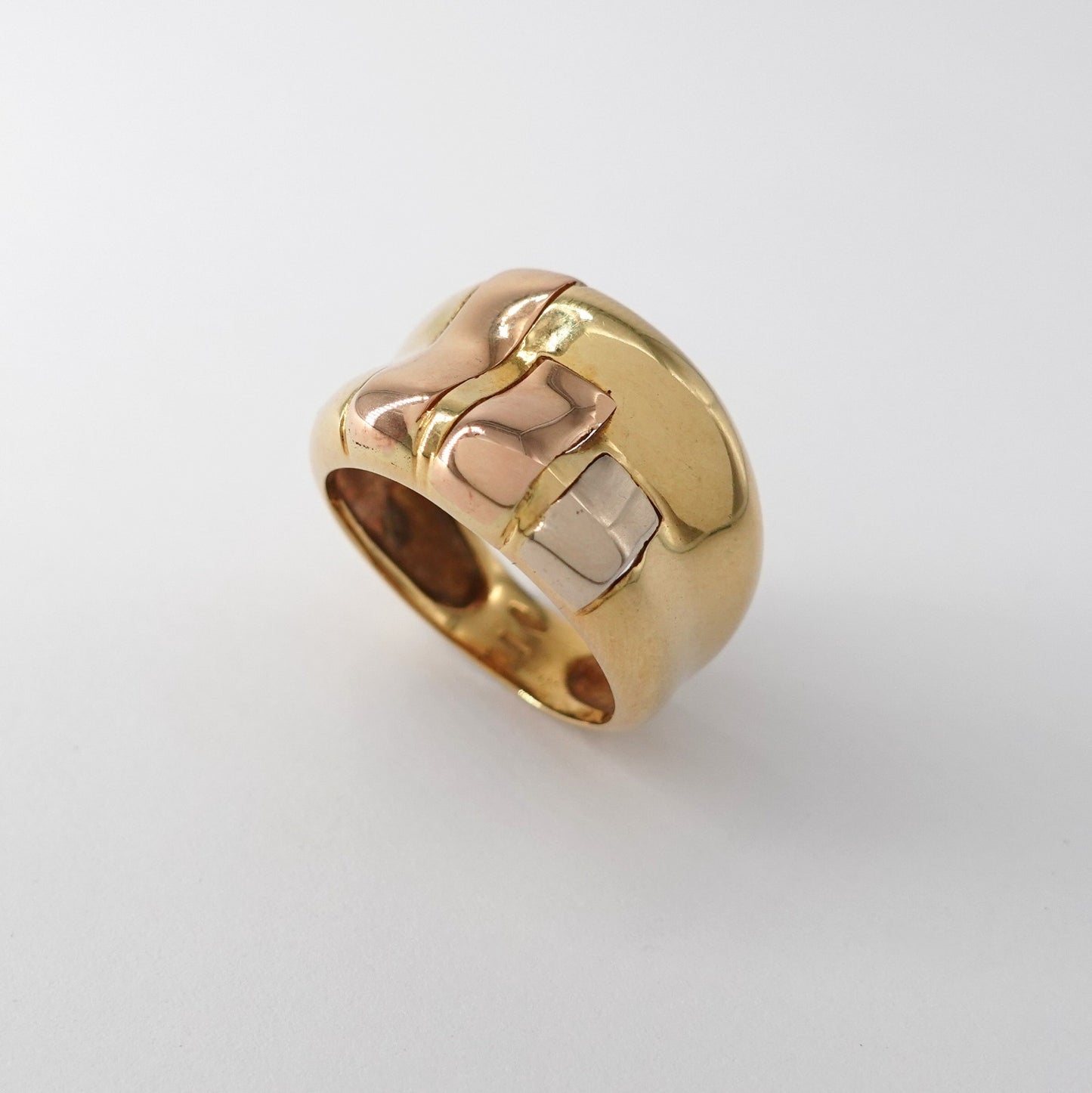 Anello a fascia tre colori