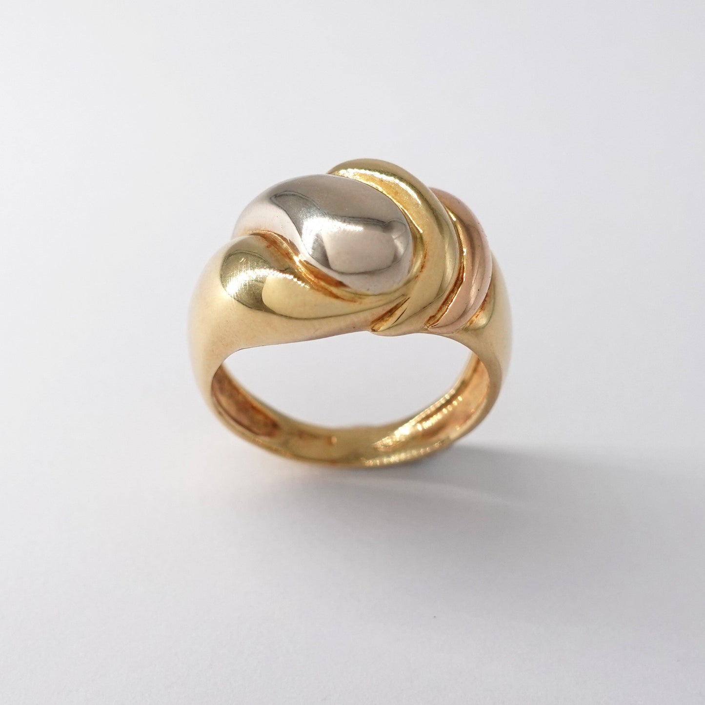 Anello a fascia tre colori