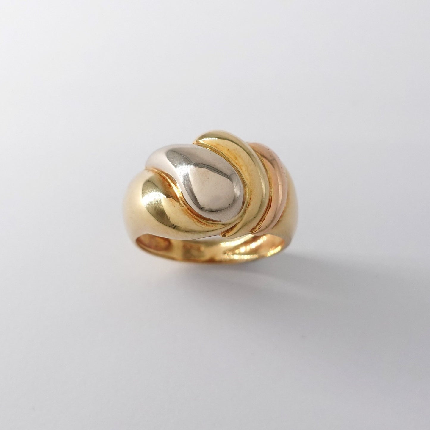 Anello a fascia tre colori