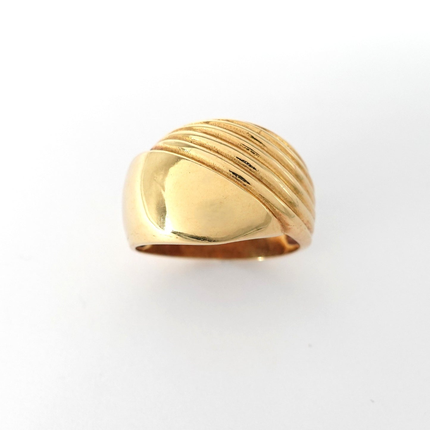 Anello a fascia rigata