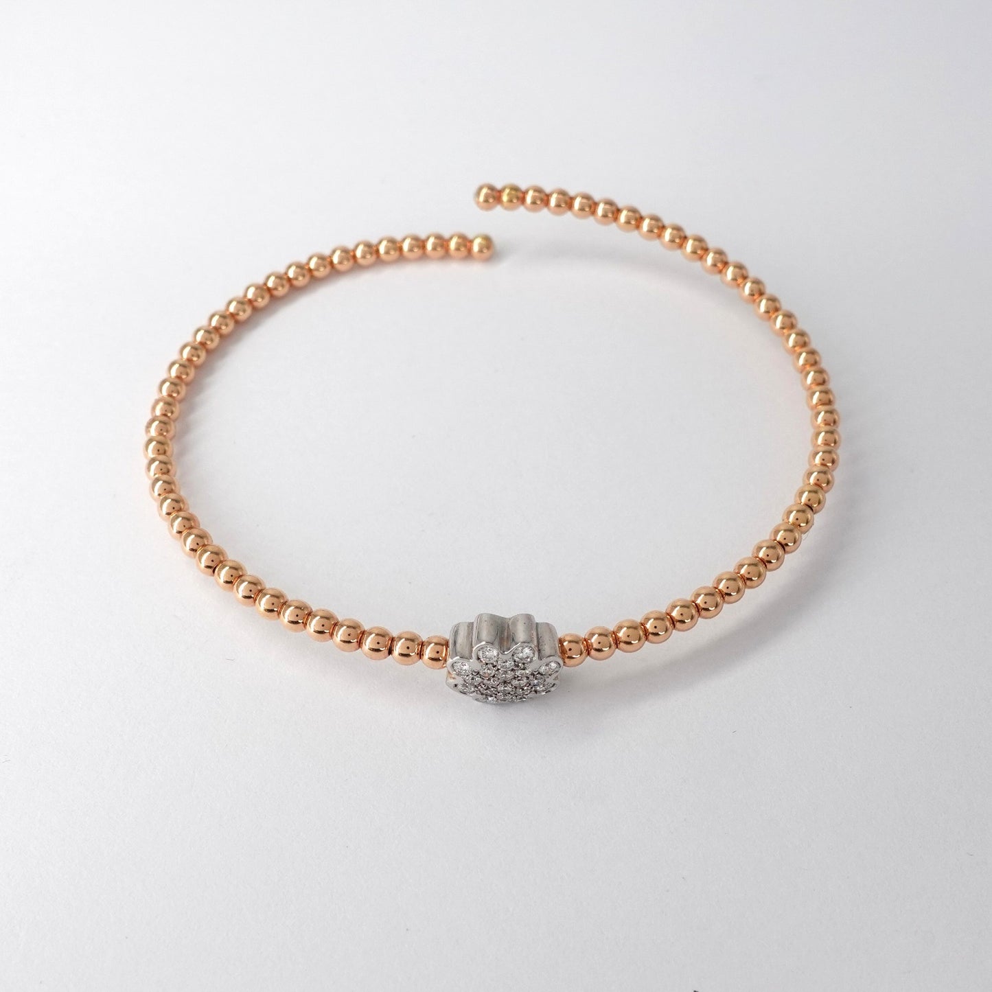 Bracciale rigido con fiore