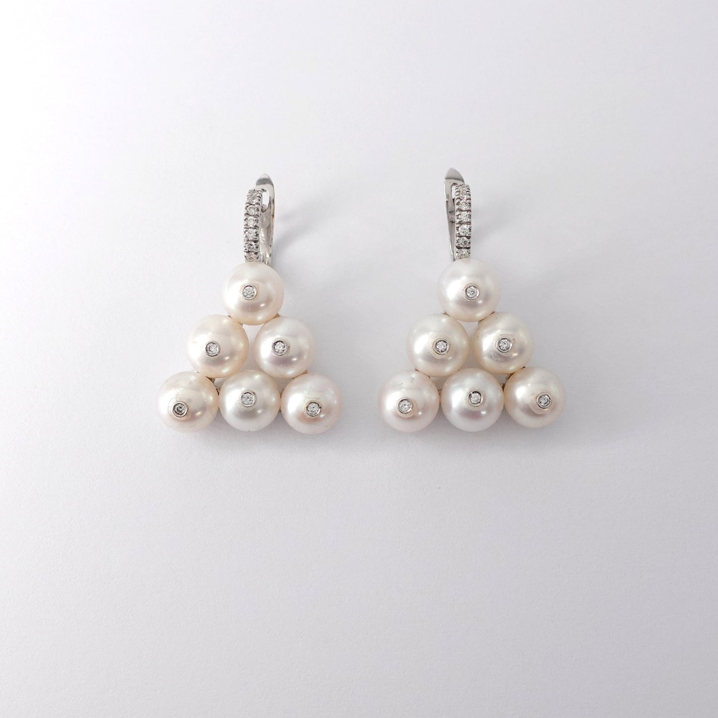 Orecchini con perle e diamanti