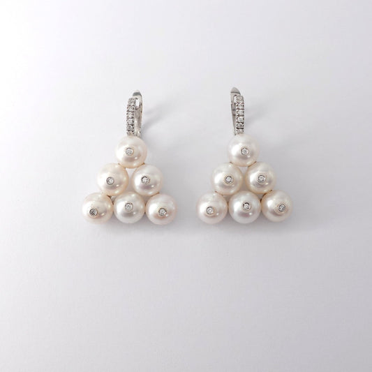 Orecchini con perle e diamanti