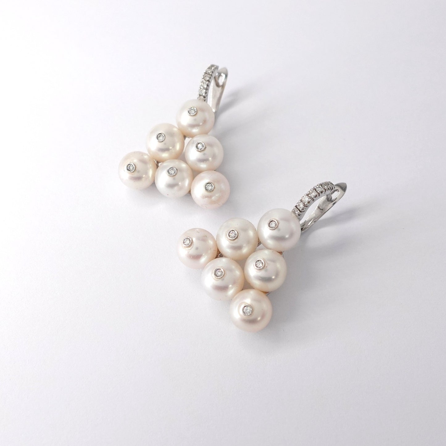 Orecchini con perle e diamanti