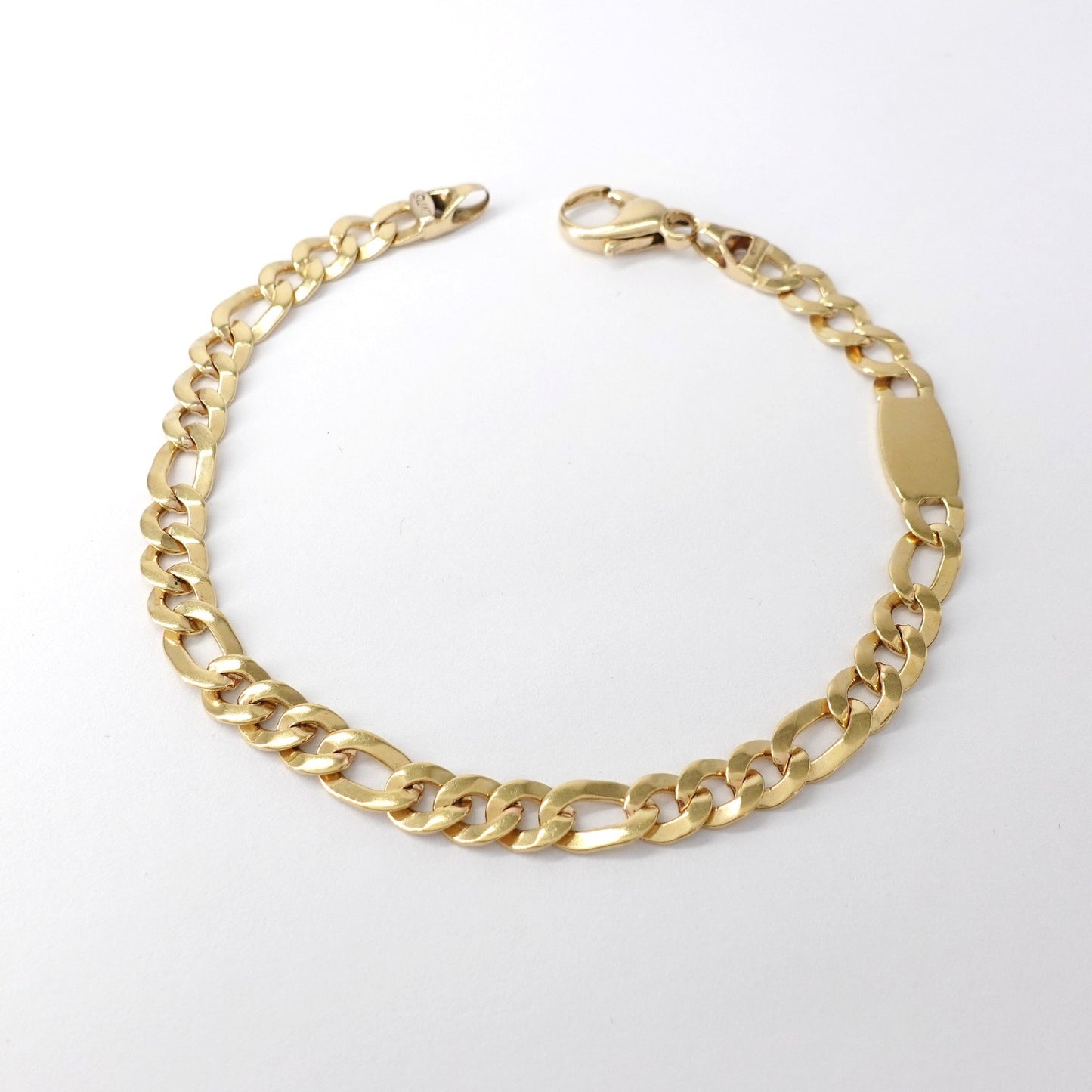 Bracciale maglia 3+1 con piastrina