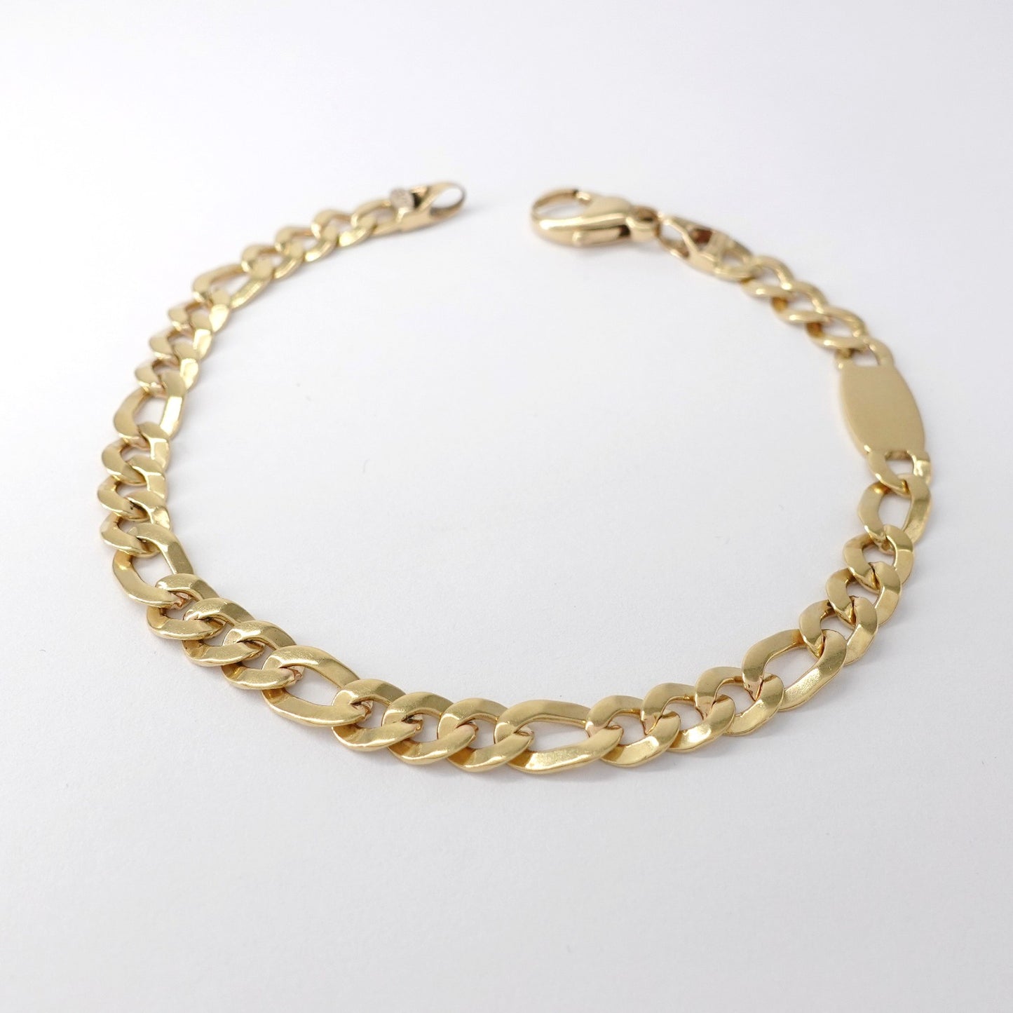 Bracciale maglia 3+1 con piastrina