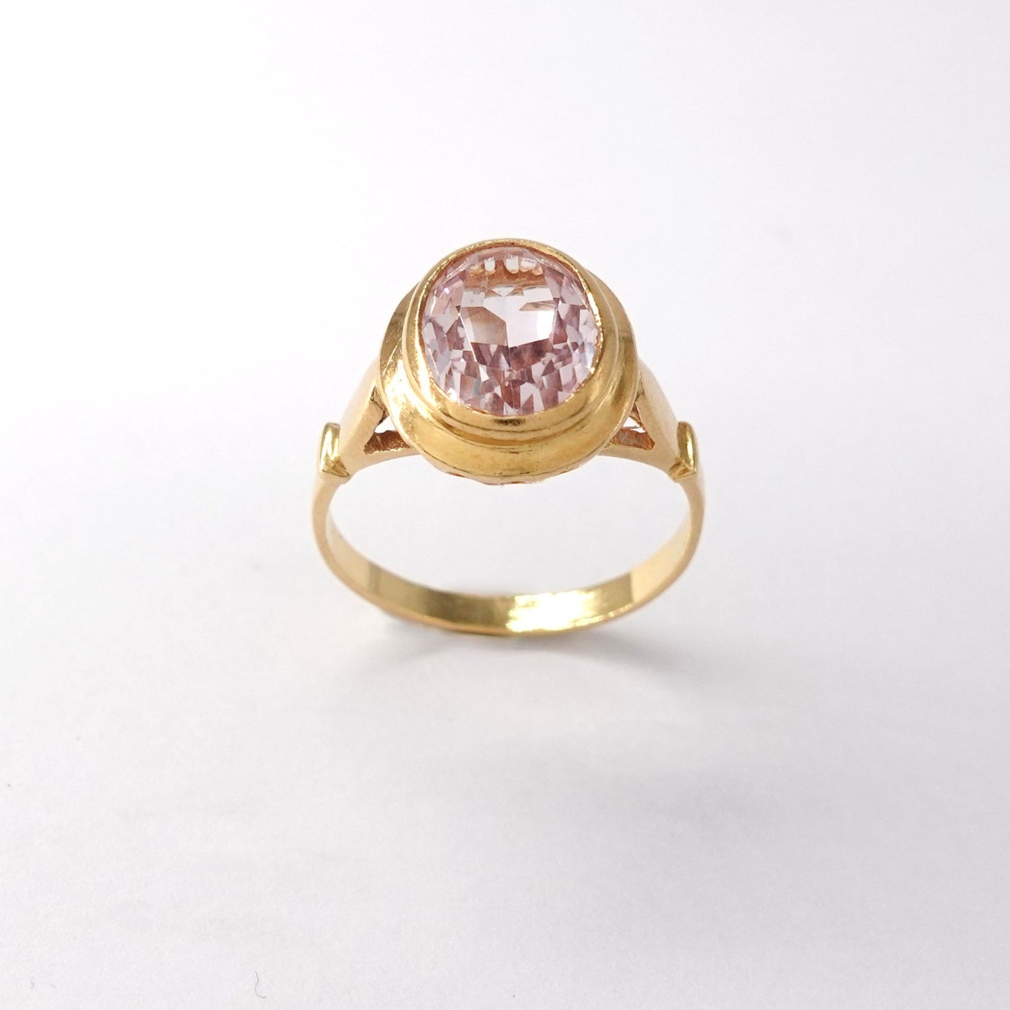 Anello con quarzo rosa