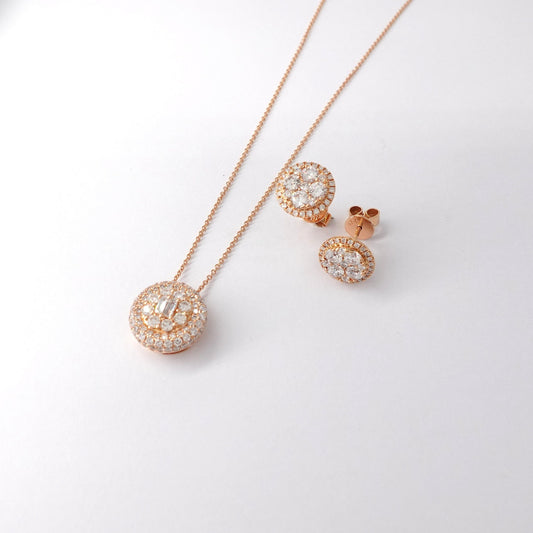 Parure catenina e orecchini