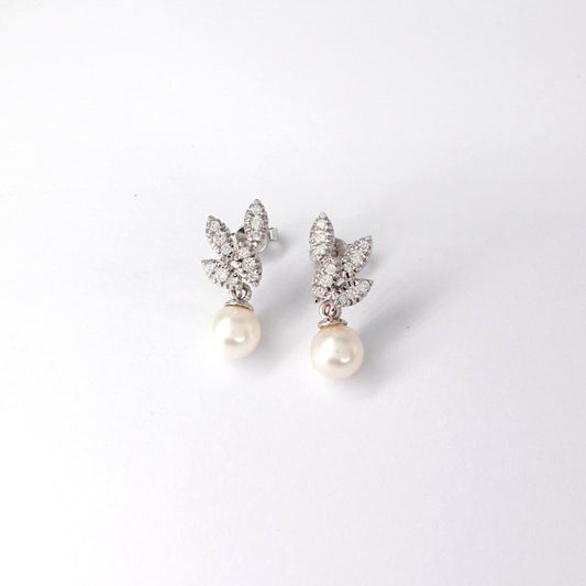 Orecchini con perle e diamanti